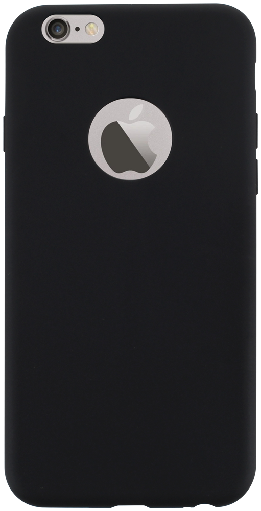 Apple iPhone 6S szilikon tok logó kihagyós matt fekete