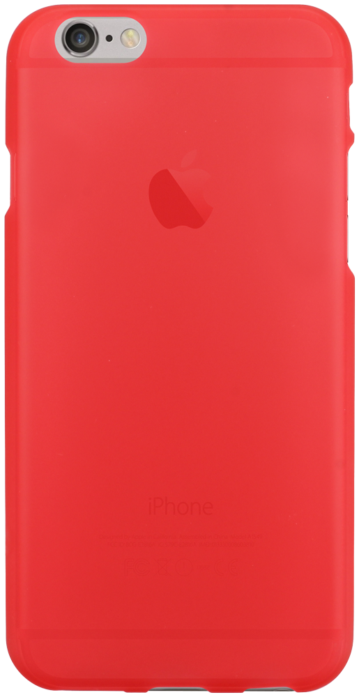 Apple iPhone 6 szilikon tok matt-fényes keret piros