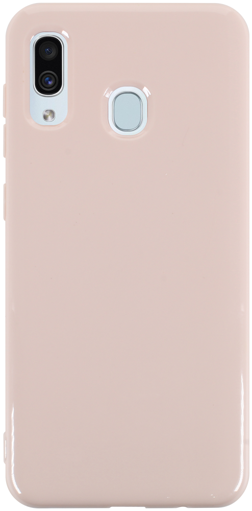 Samsung Galaxy A20 (SM-205) szilikon tok fényes halvány rózsaszín