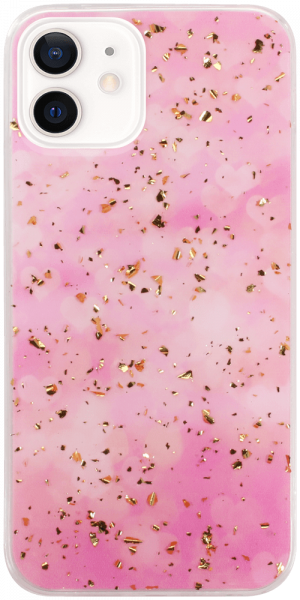 Apple iPhone 12 kemény hátlap Gold Glam Pink