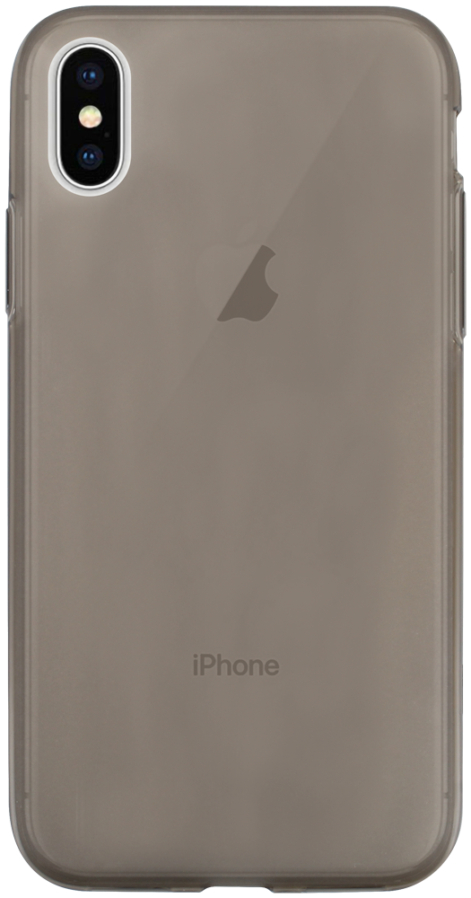 Apple iPhone X szilikon tok matt-fényes keret füstszínű
