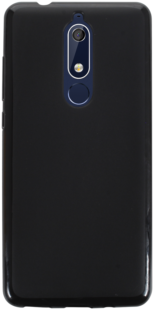 Nokia 5 2018 (Nokia 5.1) szilikon tok matt-fényes keret fekete