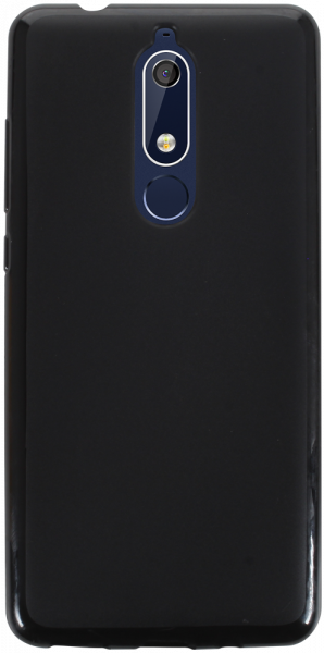 Nokia 5 2018 (Nokia 5.1) szilikon tok matt-fényes keret fekete