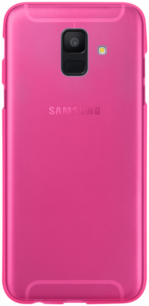Samsung Galaxy A6 2018 (A600) szilikon tok matt-fényes keret rózsaszín