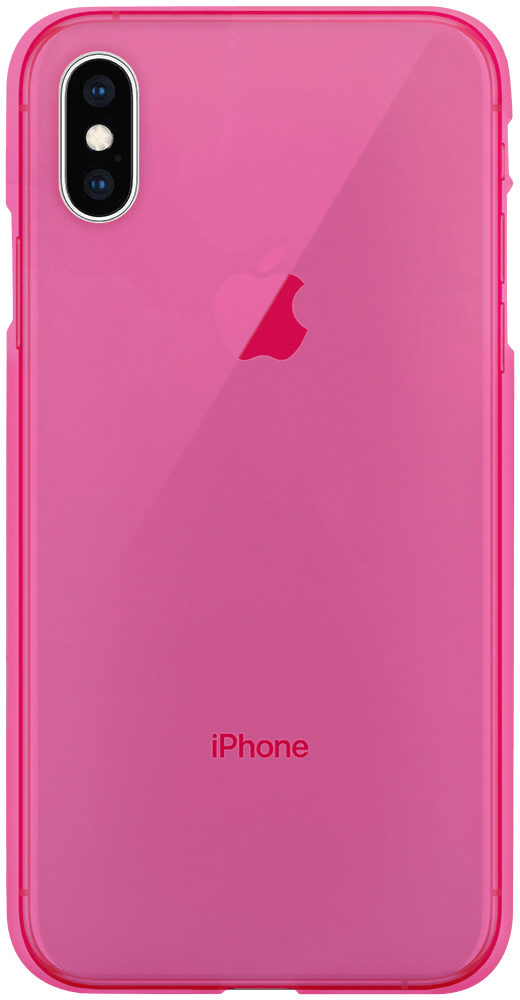 Apple iPhone XS Max szilikon tok matt-fényes keret rózsaszín