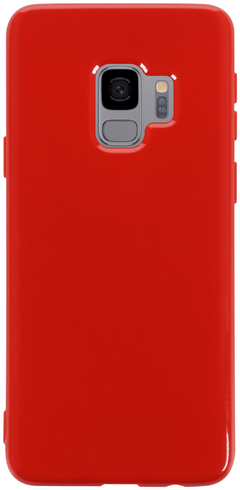 Samsung Galaxy S9 (G960) szilikon tok fényes piros