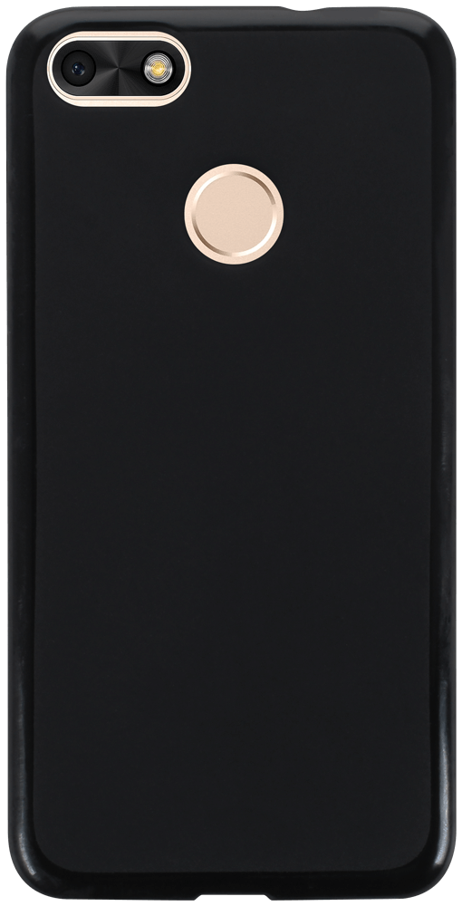 Huawei P9 Lite Mini szilikon tok matt-fényes keret fekete