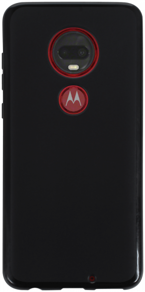 Motorola Moto G7 Plus szilikon tok matt-fényes keret fekete