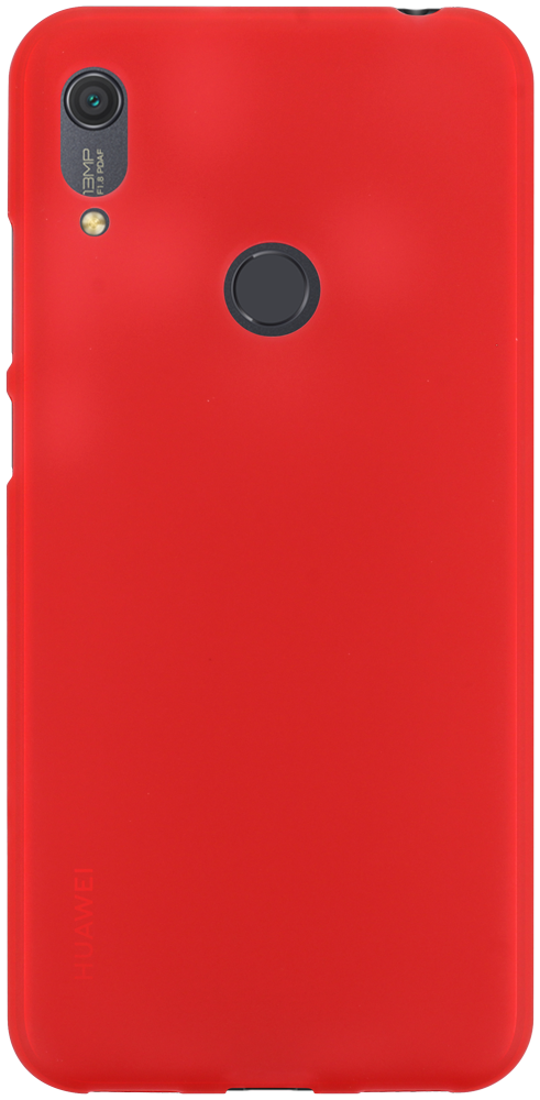 Huawei Y6s (2019) szilikon tok matt-fényes keret piros