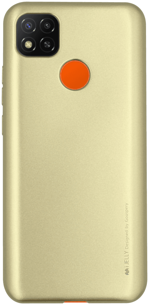 Xiaomi Redmi 9C NFC szilikon tok gyári MERCURYCASE fémhatású arany