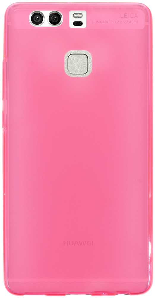 Huawei P9 szilikon tok matt-fényes keret rózsaszín
