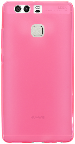 Huawei P9 szilikon tok matt-fényes keret rózsaszín