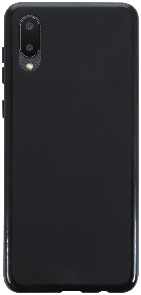 Samsung Galaxy A02 (SM-A022F) szilikon tok matt-fényes keret fekete
