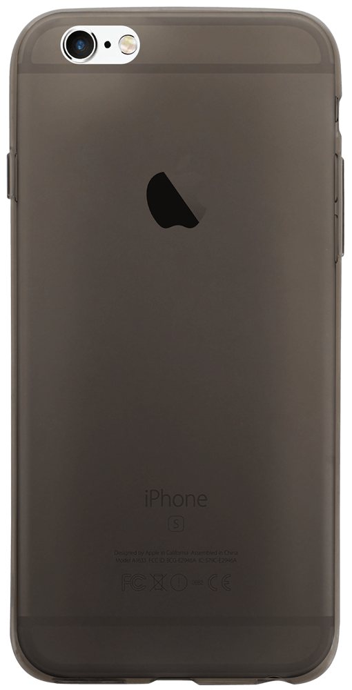 Apple iPhone 6 Plus szilikon tok matt-fényes keret füstszínű