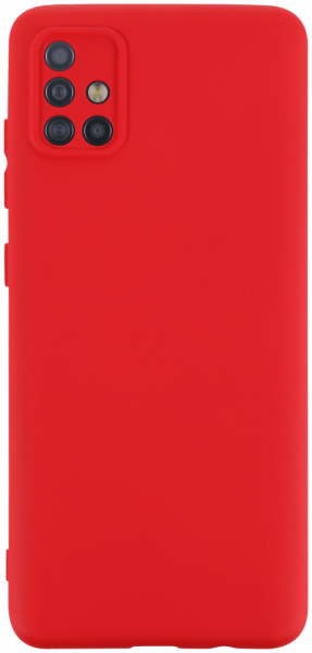 Samsung Galaxy A51 (SM-A515F) szilikon tok kameravédővel matt piros