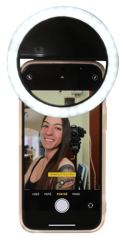 Oppo Find X3 Lite kompatibilis Ring Light telefonra rögzíthető szelfi lámpa