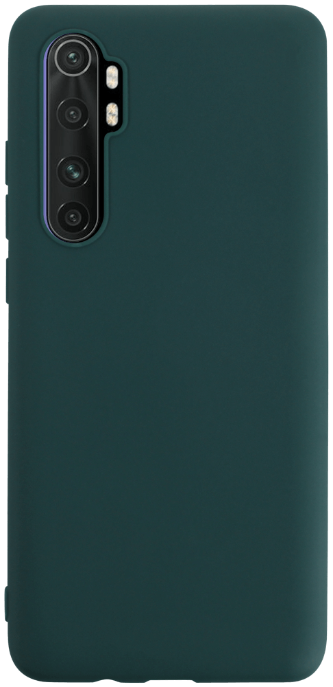 Xiaomi Mi Note 10 Lite szilikon tok matt sötétzöld