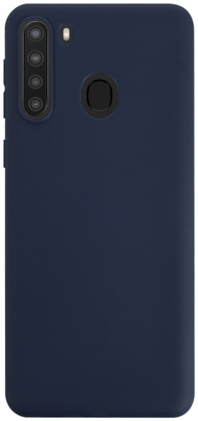 Samsung Galaxy A21 (SM-A210F) szilikon tok matt sötétkék