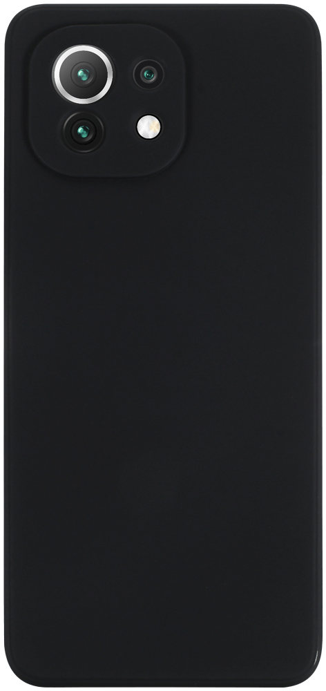 Xiaomi Mi 11 szilikon tok kameravédővel matt fekete