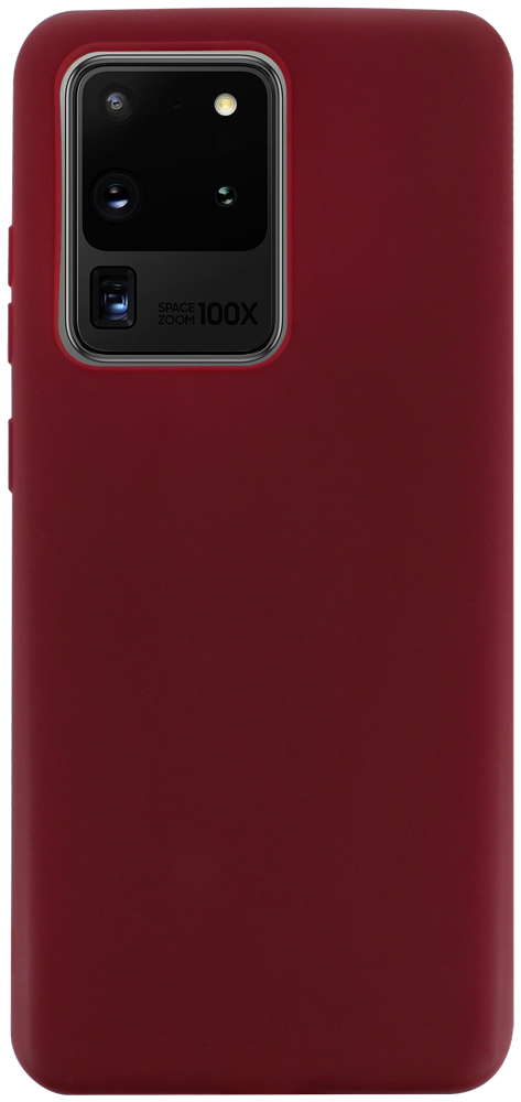 Samsung Galaxy S20 Ultra (SM-G988F) szilikon tok matt bordó