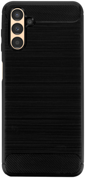 Samsung Galaxy A13 5G (SM-A136) ütésálló szilikon tok szálcsiszolt-karbon minta légpárnás sarok fekete