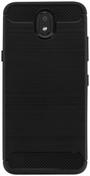 LG K30 (2019) ütésálló szilikon tok szálcsiszolt-karbon minta légpárnás sarok fekete