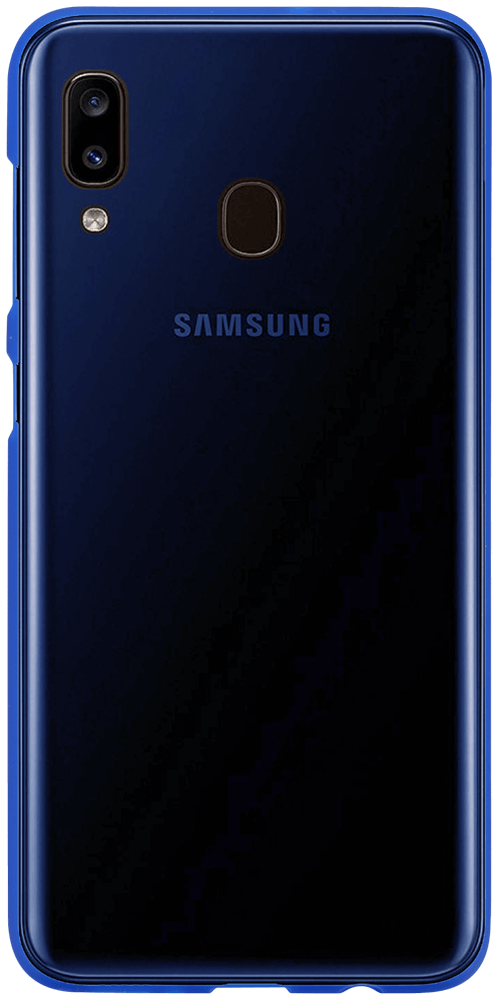 Samsung Galaxy A30 (SM-A305) szilikon tok matt-fényes keret kék