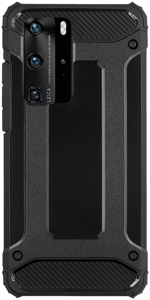 Huawei P40 Pro ütésálló tok légpárnás sarkas, hibrid Forcell Armor fekete