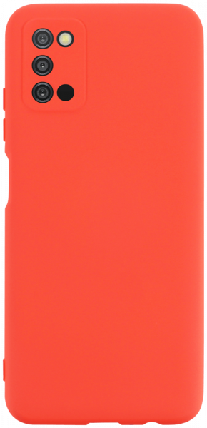 Samsung Galaxy A03s (SM-A037F) szilikon tok kameravédővel matt barackszínű