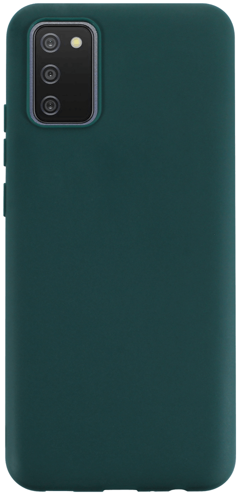 Samsung Galaxy A02s (SM-A025) szilikon tok matt sötétzöld