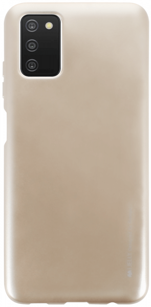 Samsung Galaxy A03s (SM-A037F) szilikon tok gyári MERCURYCASE fémhatású arany