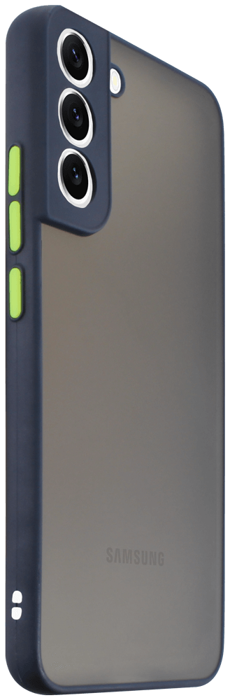 Samsung Galaxy S22 Plus 5G (SM-S906B) kemény hátlap Vennus Button Bumper sötétkék