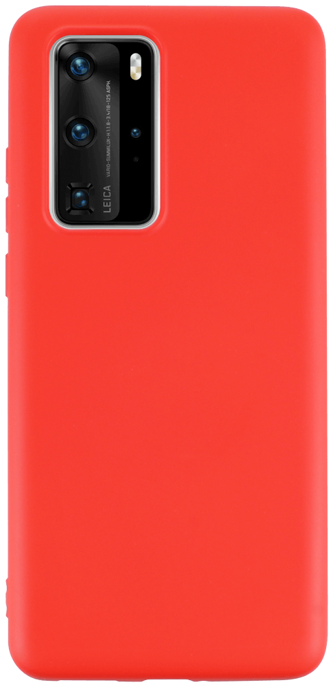 Huawei P40 Pro szilikon tok matt piros