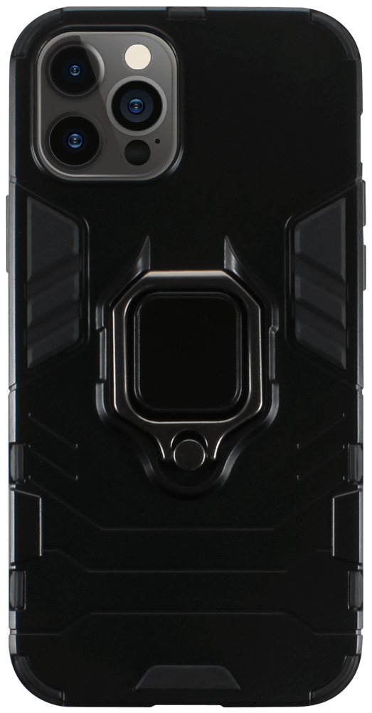 Apple iPhone 12 Pro ütésálló tok légpárnás sarkas, hibrid Ring Armor fekete