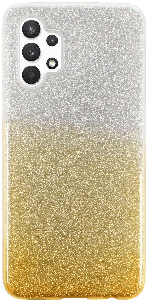 Samsung Galaxy A32 4G (SM-A325F) szilikon tok csillogó hátlap arany/ezüst