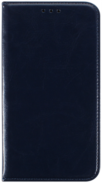 Apple iPhone 13 Pro oldalra nyíló flipes bőrtok valódi bőr sötétkék