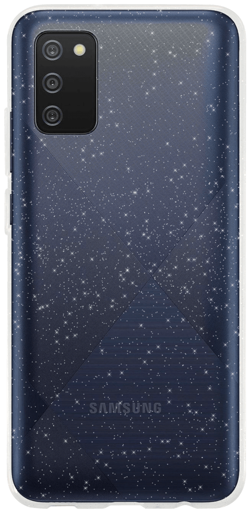 Samsung Galaxy A02s (SM-A025) szilikon tok csillogó átlátszó