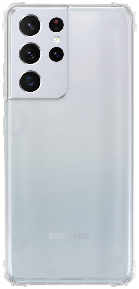 Samsung Galaxy S21 Ultra 5G (SM-G998B) szilikon tok közepesen ütésálló légpárnás sarok átlátszó
