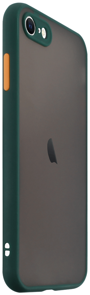 Apple iPhone SE (2020) kemény hátlap Vennus Button Bumper kameravédővel sötétzöld