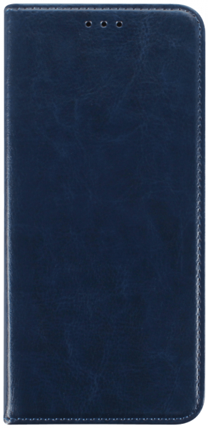 Samsung Galaxy M02 (SM-M022F) oldalra nyíló flipes bőrtok valódi bőr sötétkék