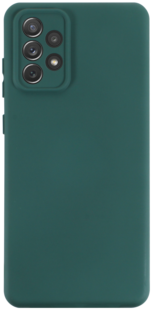 Samsung Galaxy A72 4G (SM-A725F) szilikon tok kameravédővel matt sötétzöld