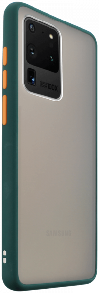 Samsung Galaxy S20 Ultra (SM-G988B) kemény hátlap Vennus Button Bumper sötétzöld