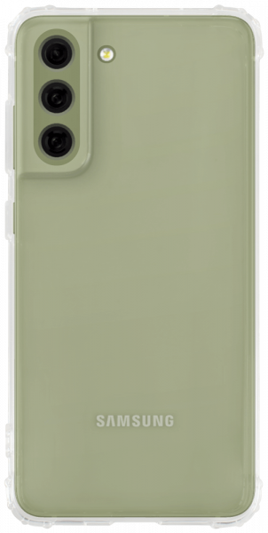 Samsung Galaxy S21 FE szilikon tok közepesen ütésálló légpárnás sarok átlátszó