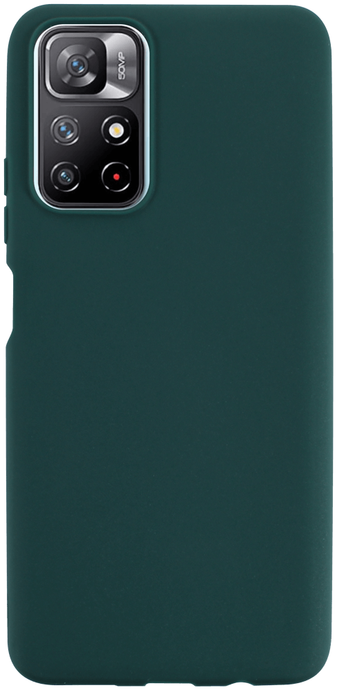 Xiaomi Redmi Note 11S 5G szilikon tok matt sötétzöld