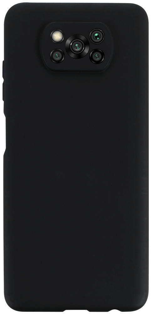Xiaomi Poco X3 NFC szilikon tok kameravédővel matt fekete