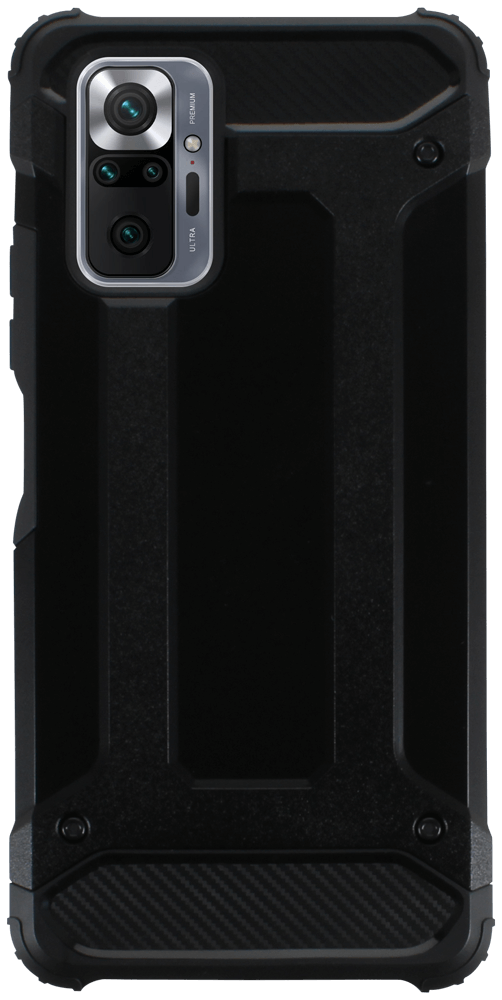 Xiaomi Redmi Note 10 Pro ütésálló tok légpárnás sarkas, hibrid Forcell Armor fekete