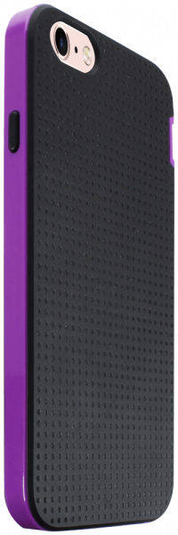 Apple iPhone 6S szilikon tok műanyag lila keret fekete