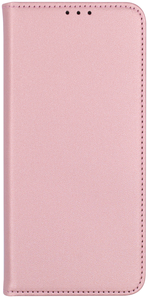 LG K42 oldalra nyíló flipes bőrtok asztali tartó funkciós rozéarany