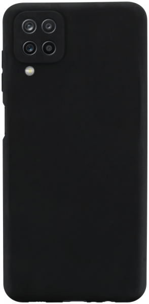 Samsung Galaxy A12 Nacho (SM-A127F) szilikon tok kameravédővel matt fekete