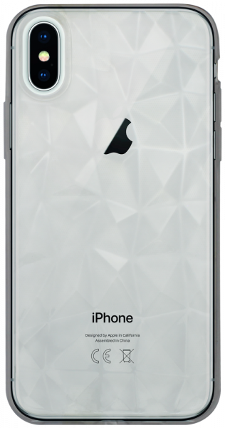 Apple iPhone X szilikon tok 3D gyémántmintás átlátszó